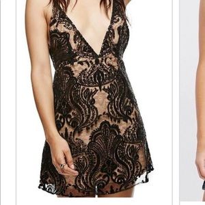 Free People Night Shimmer Mini Dress Size 2